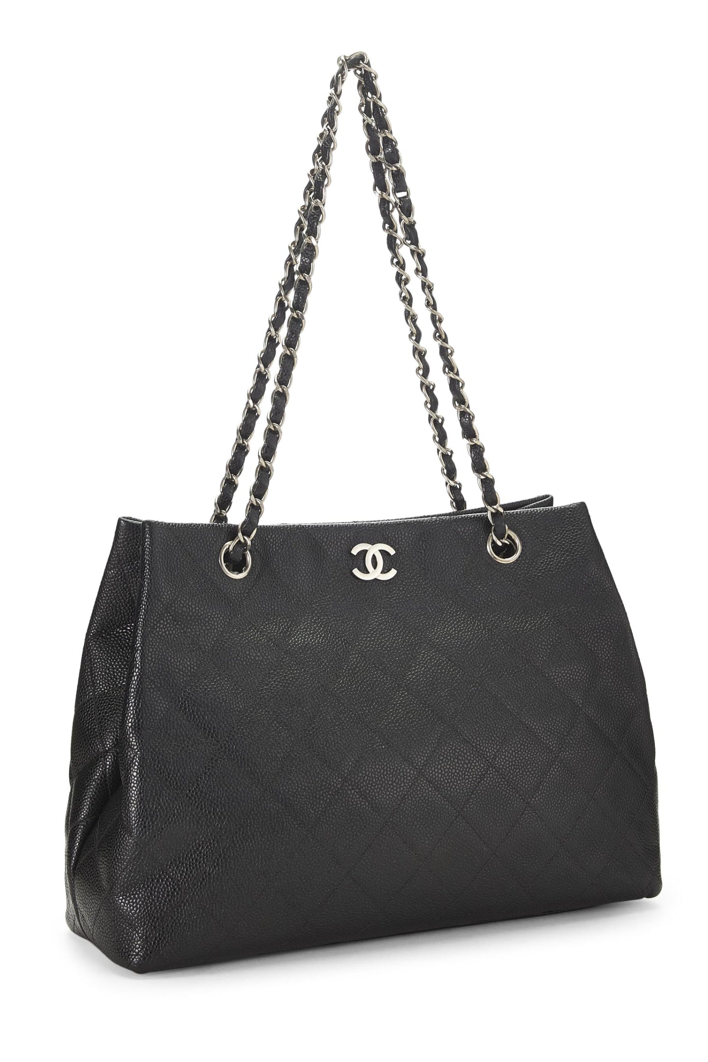 Chanel, Black Caviar Tote Small, Black