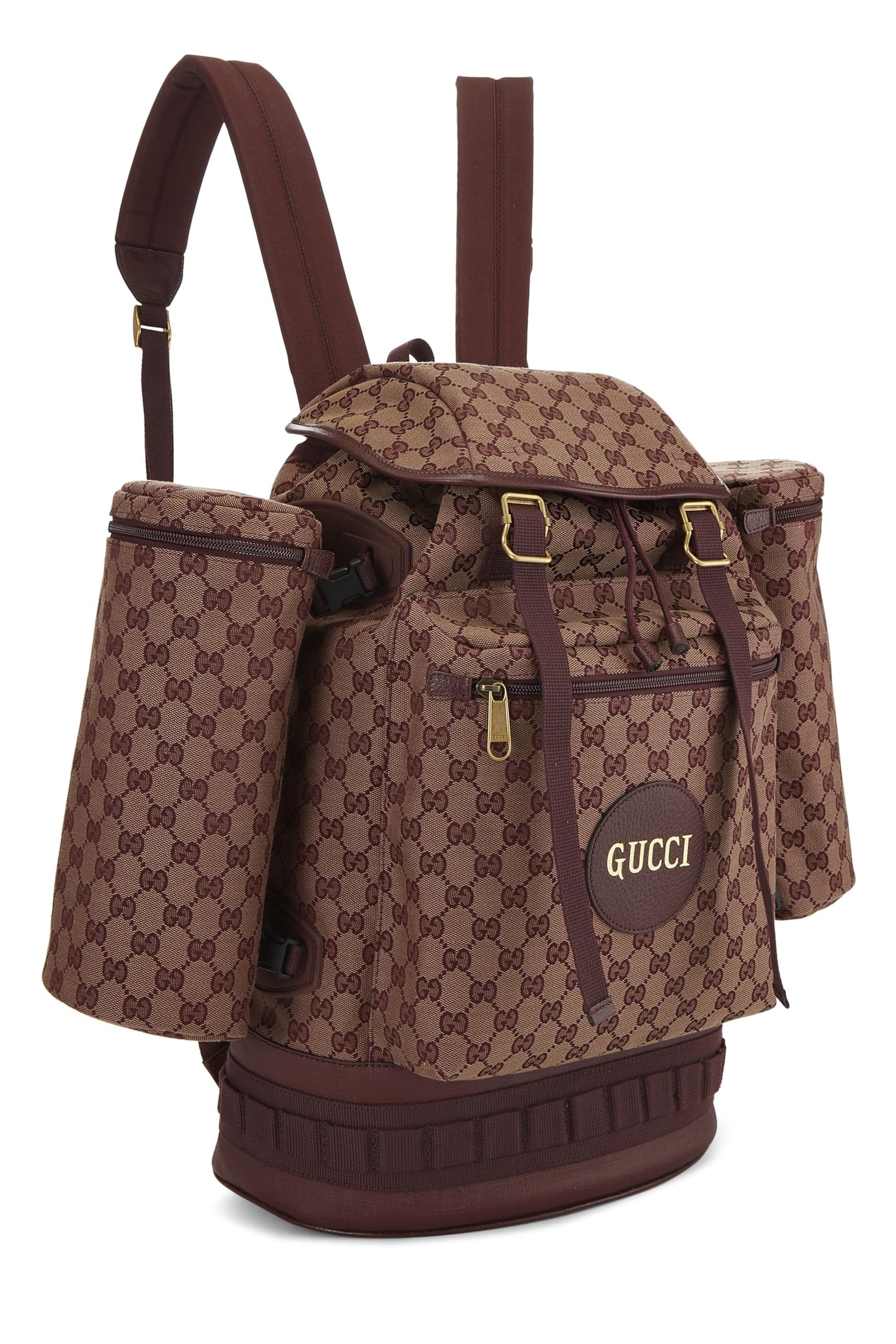 Gucci, Burgundy Original GG Canvas Alpina Trekking Backpack, Burgundy