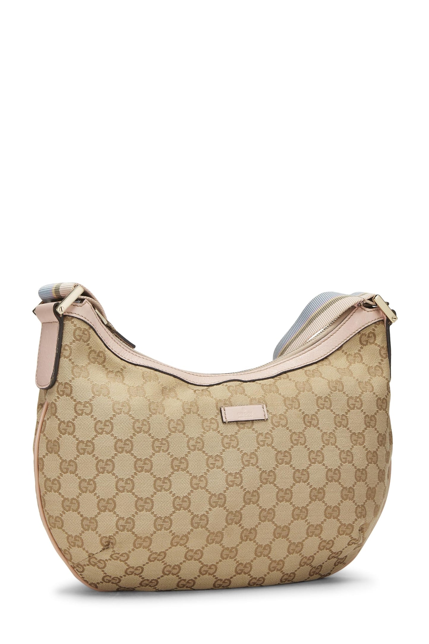 Gucci, Original GG Canvas Web Round Messenger, Pink
