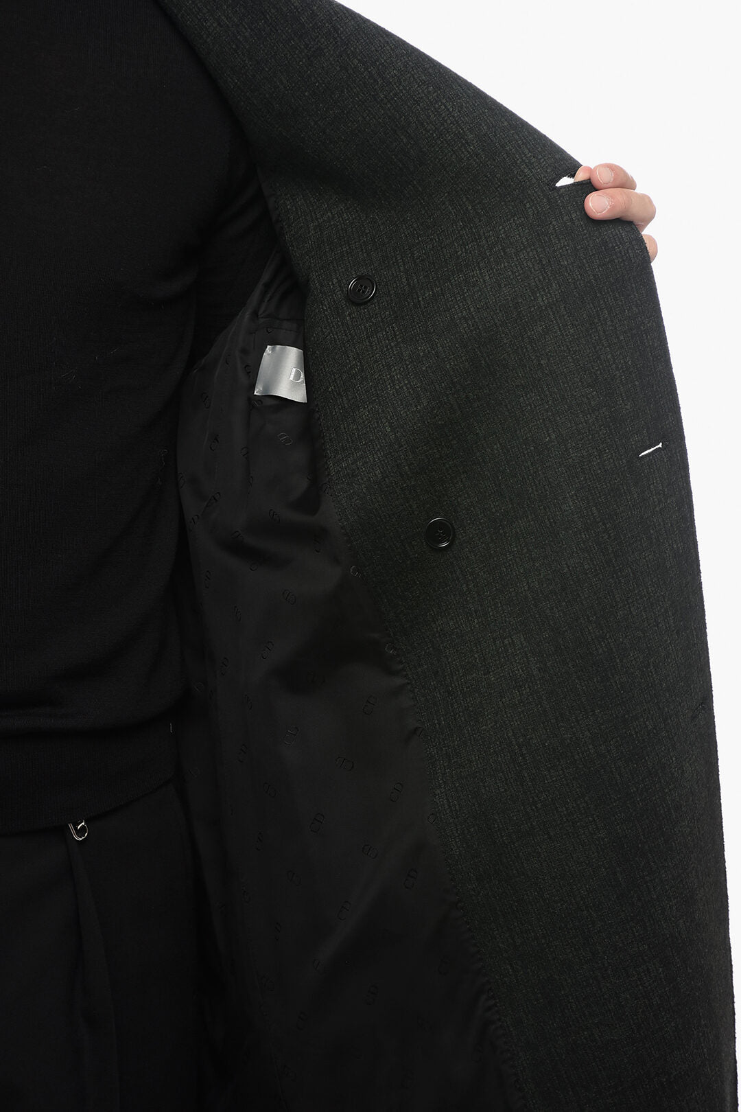 Dior Unlined Double-Breasted Wool Coat
