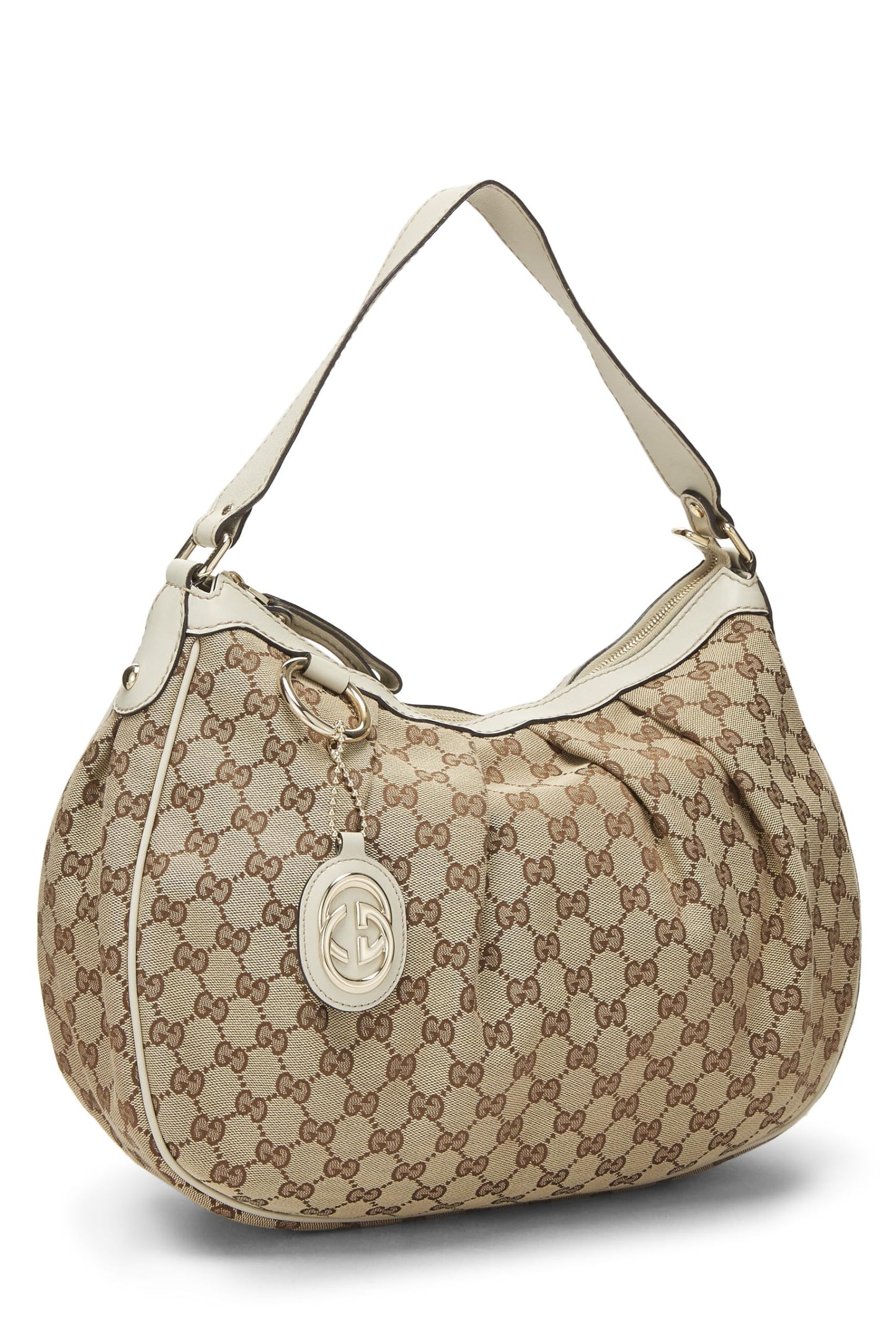 Gucci, Original GG Canvas Sukey Hobo, White