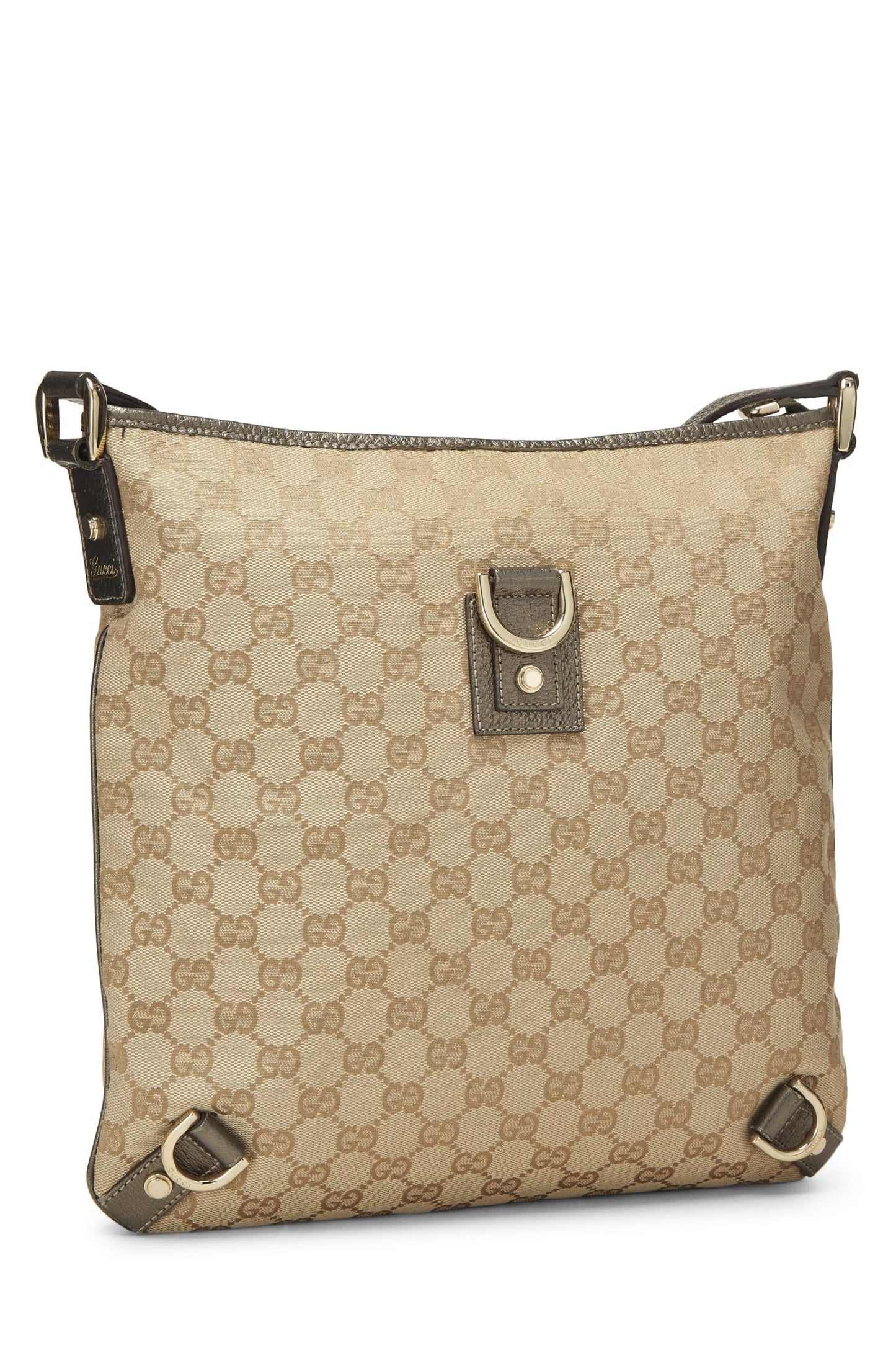 Gucci, Gold Original GG Canvas Abbey Messenger, Gold