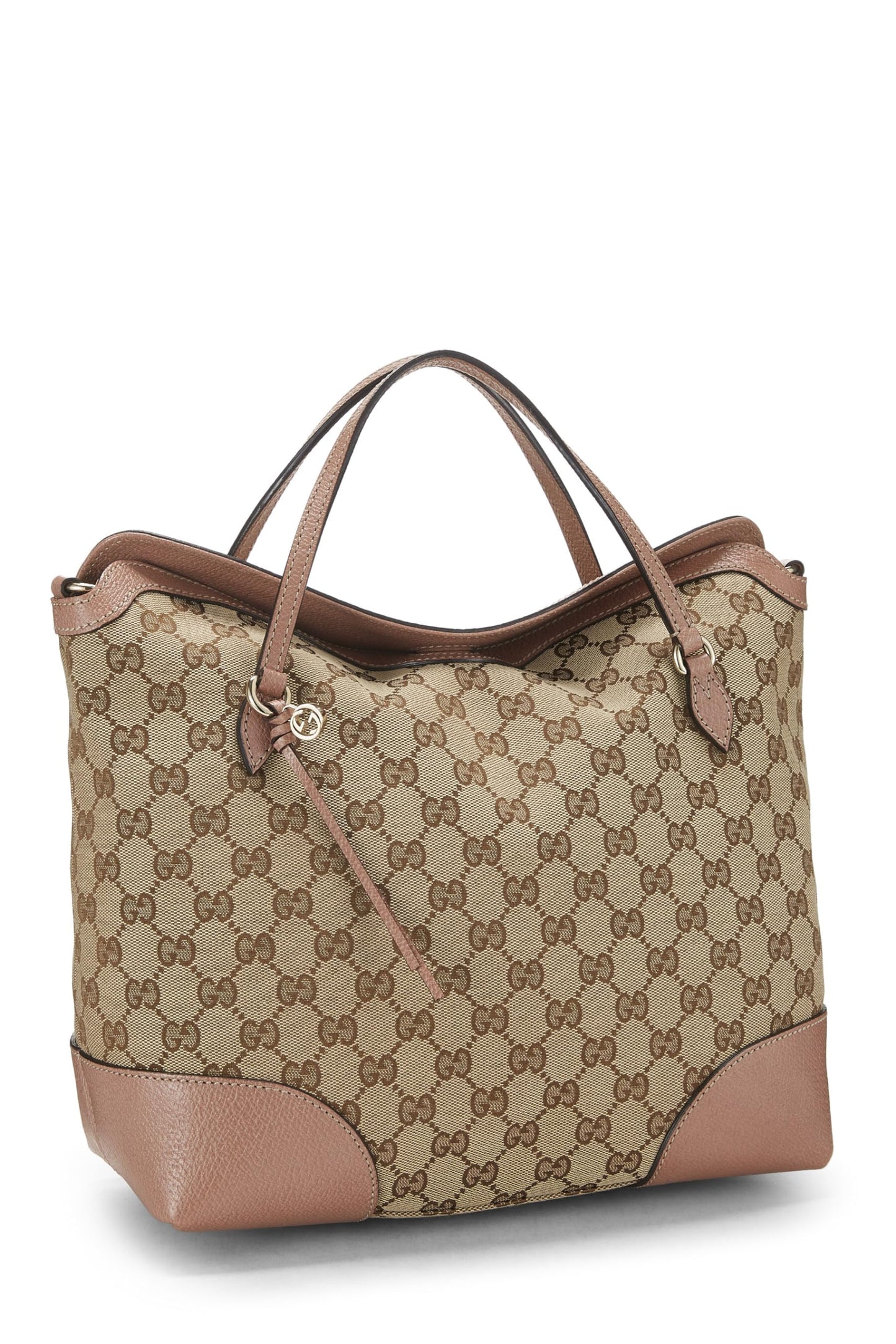 Gucci, Pink Original GG Canvas Bree Top Handle Bag, Pink