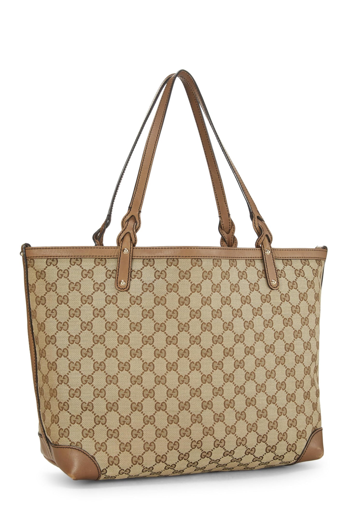 Gucci, Beige Original GG Canvas Craft Tote, Brown