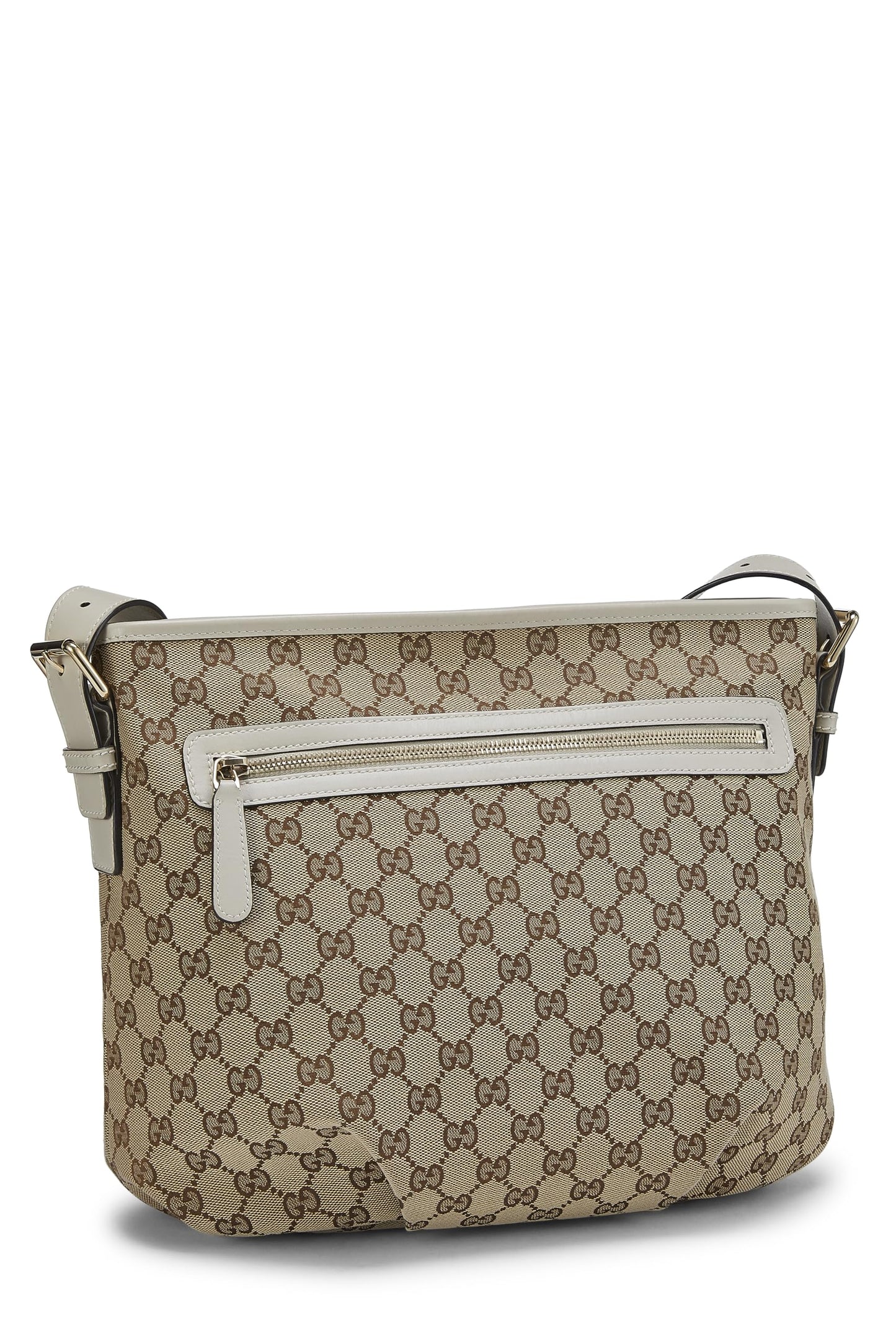 Gucci, Original GG Canvas Zip Pocket Crossbody Large, White