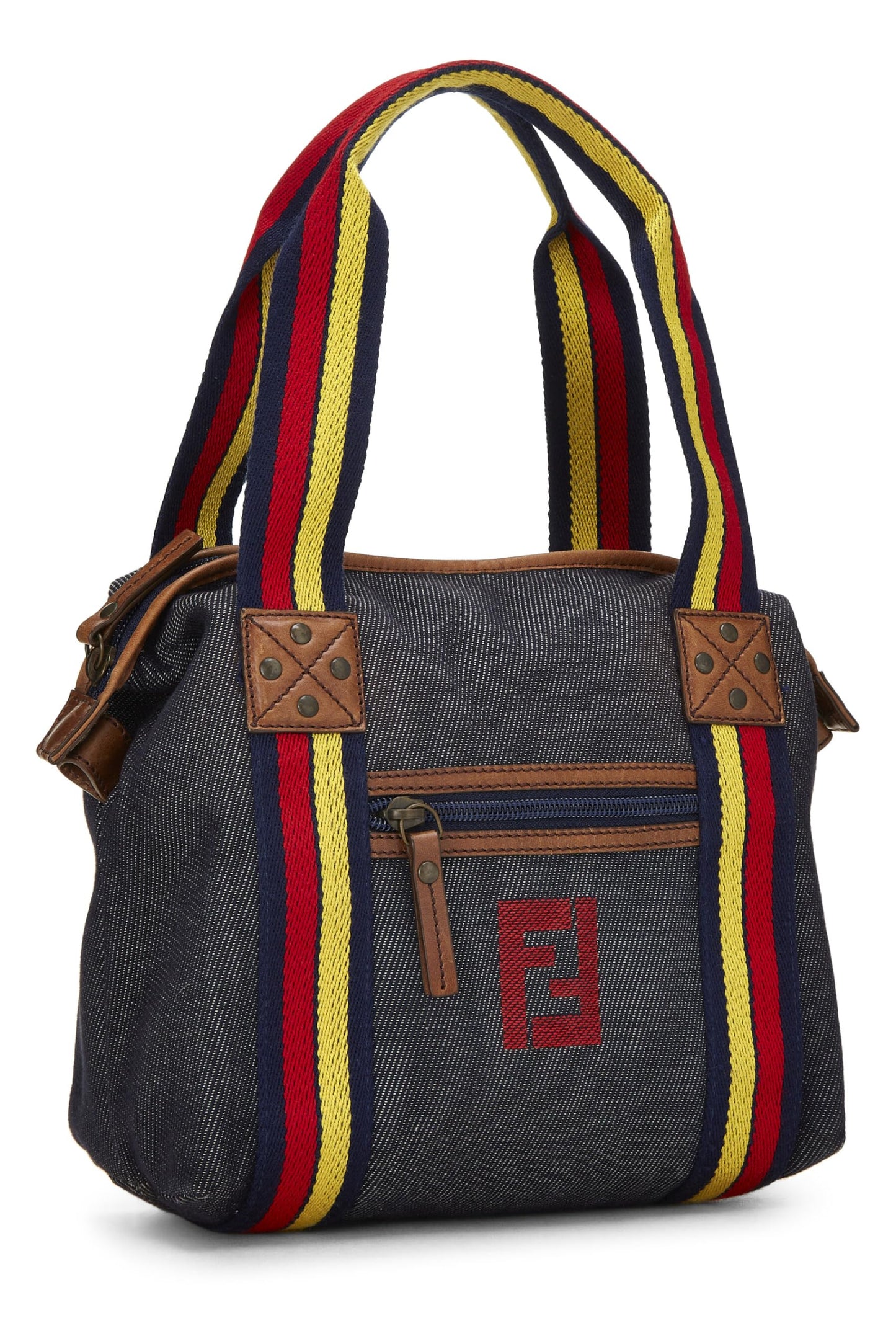Fendi, Multicolor Denim Handbag, Multi