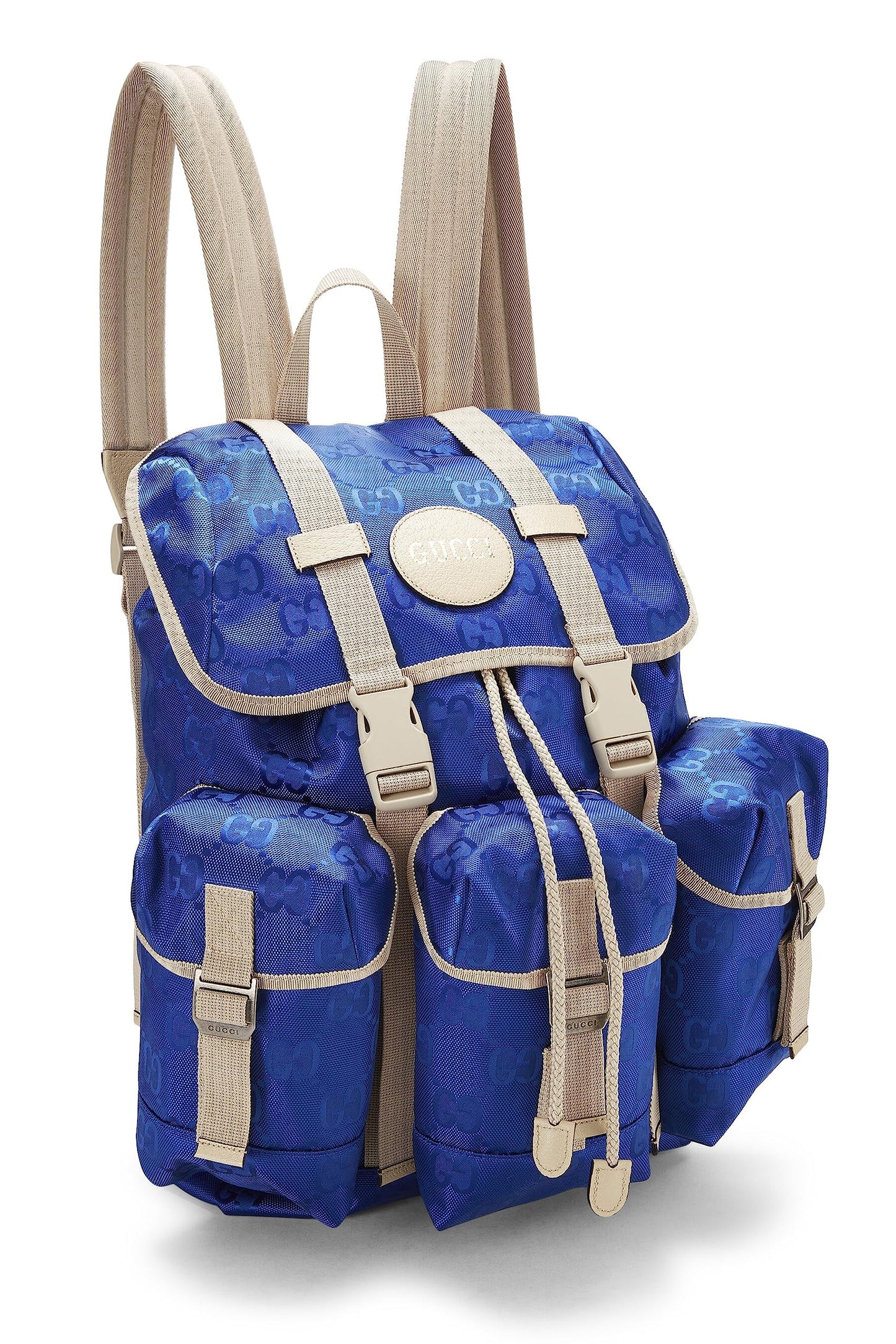 Gucci, Blue Nylon Off The Grid Backpack, Blue