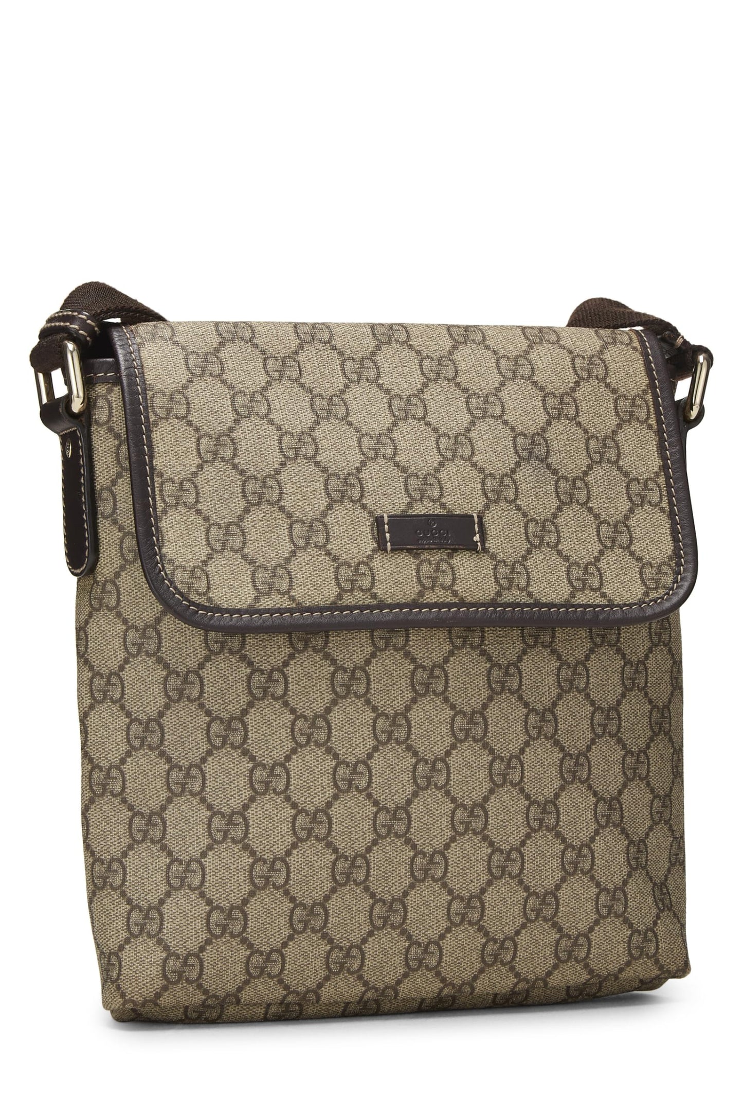 Gucci, Original GG Supreme Canvas Flap Messenger Small, Brown