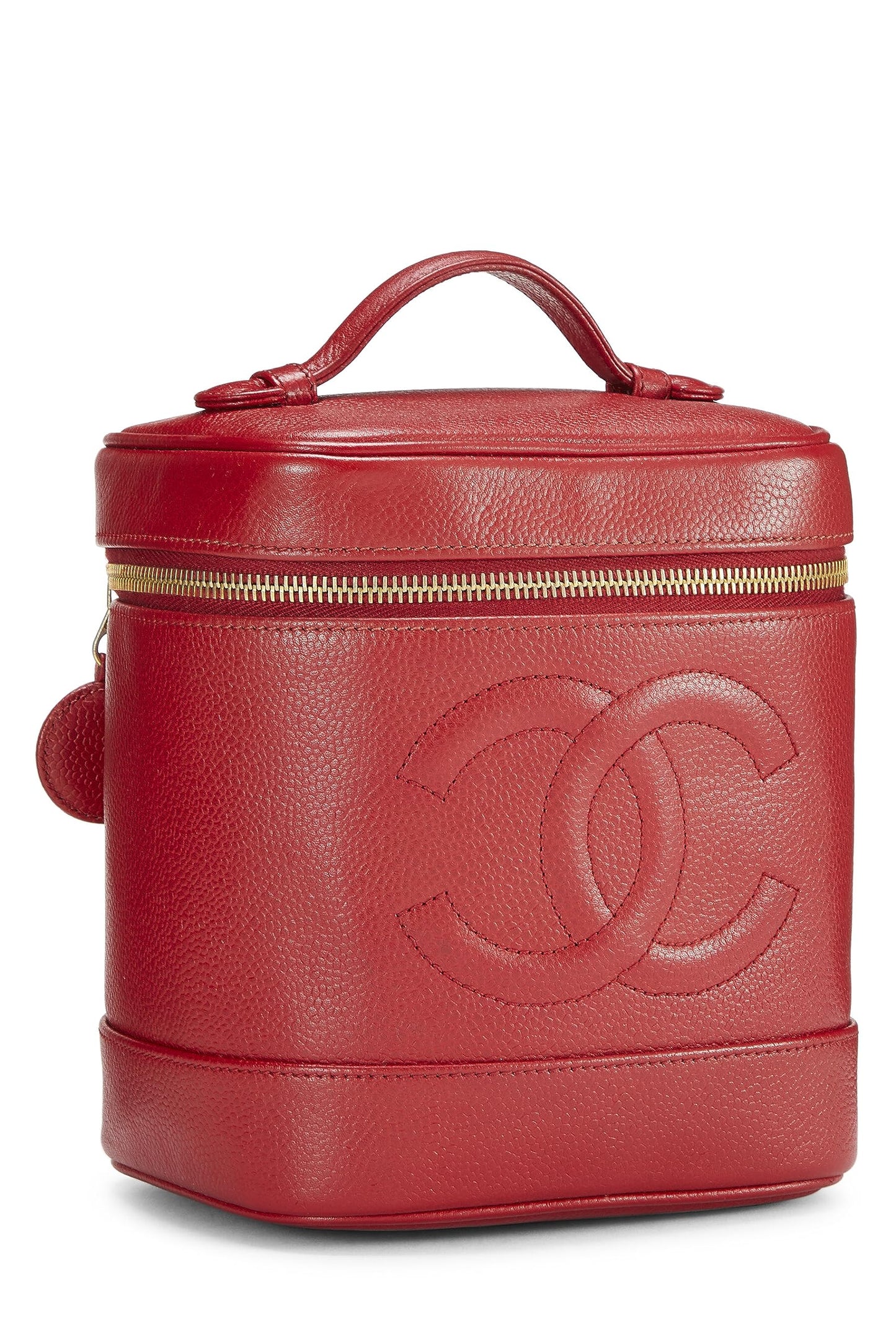 Chanel, Red Caviar Timeless Vanity, Red