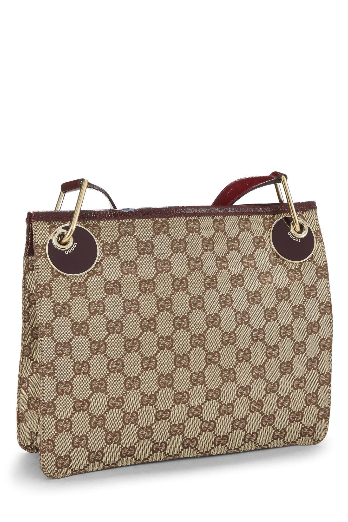 Gucci, Burgundy Original GG Canvas Shoulder Bag, Burgundy