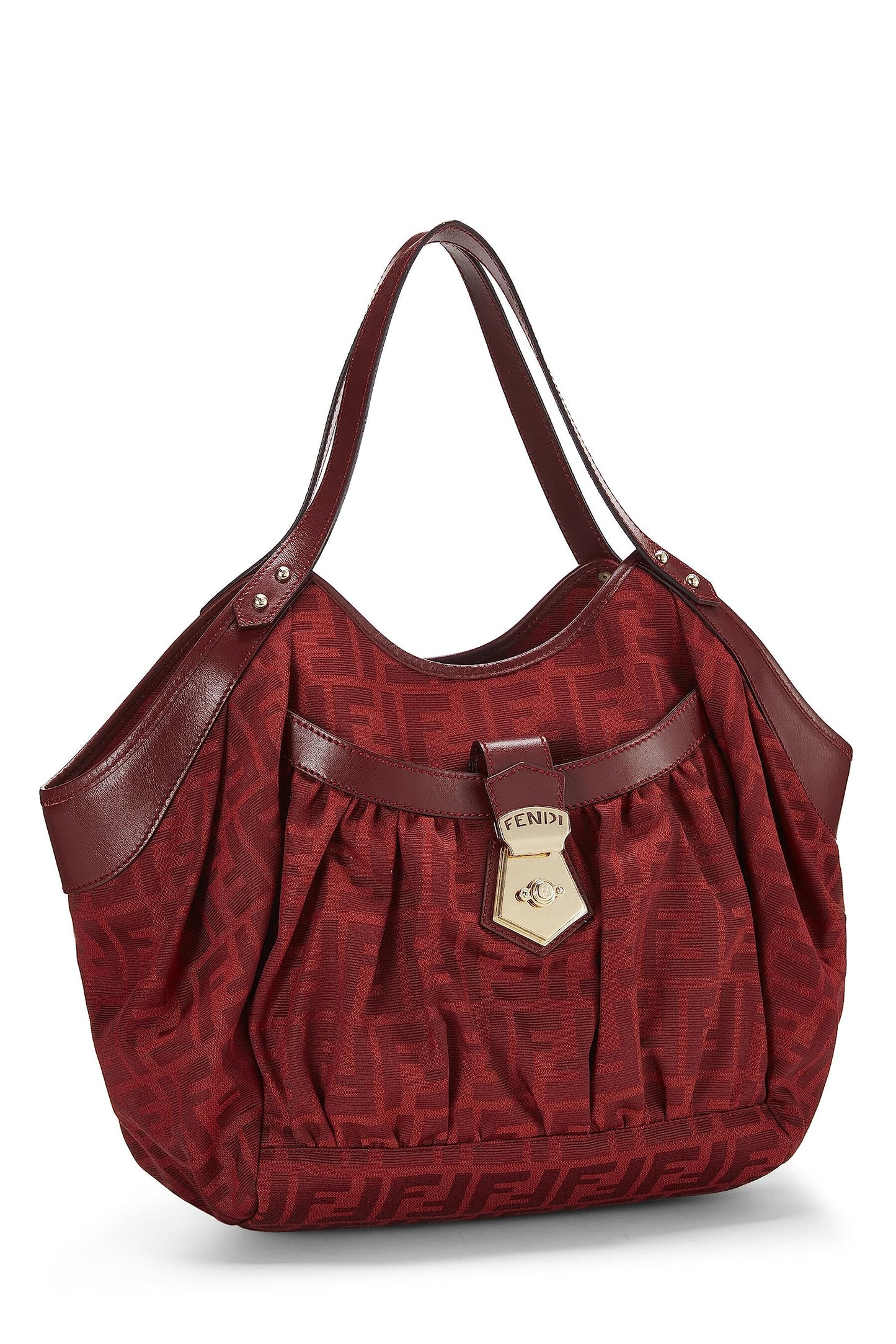 Fendi, Red Zucca Chef Pocket Tote Small, Red