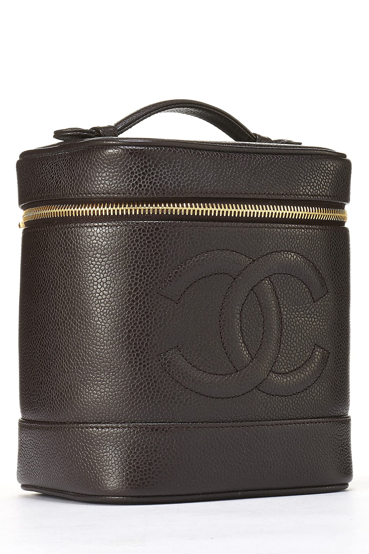 Chanel, Brown Caviar Vanity, Brown