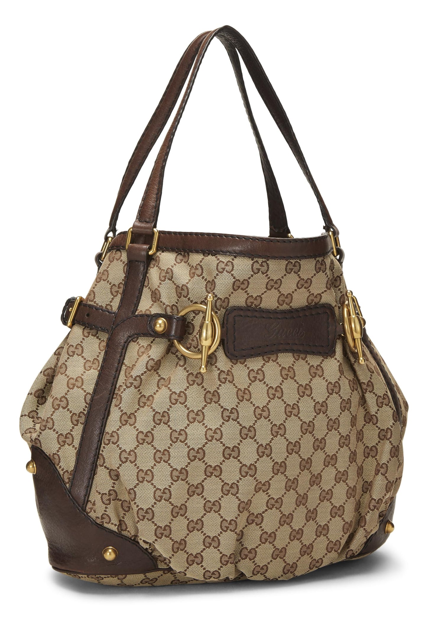 Gucci, Original GG Canvas Jockey Tote Large, Brown