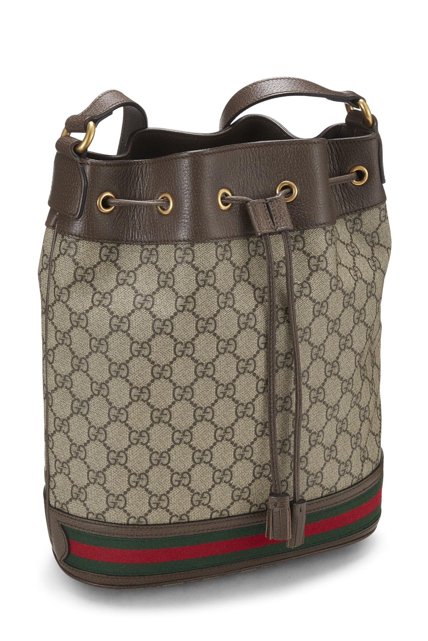 Gucci, Original GG Supreme Canvas Ophidia Bucket Bag Medium, Brown