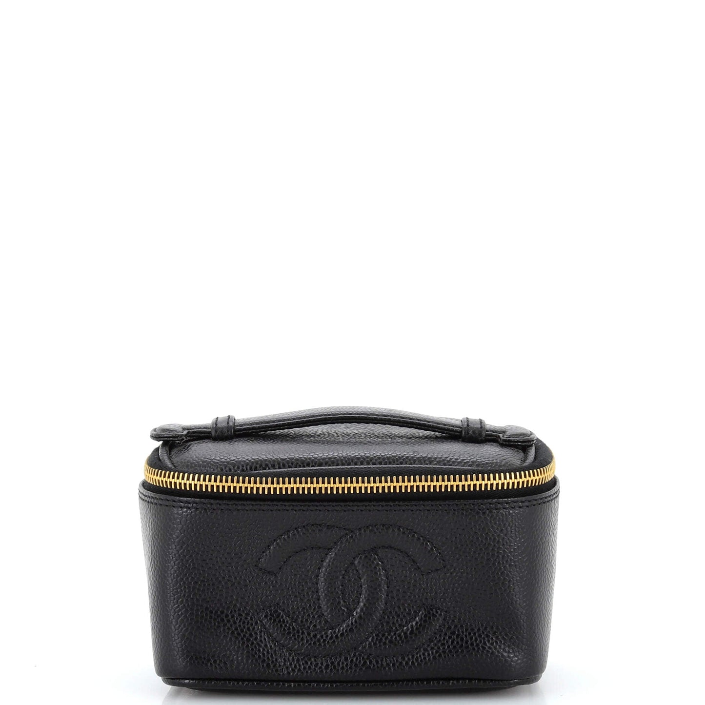 CHANEL Vintage Timeless Cosmetic Case Caviar Small