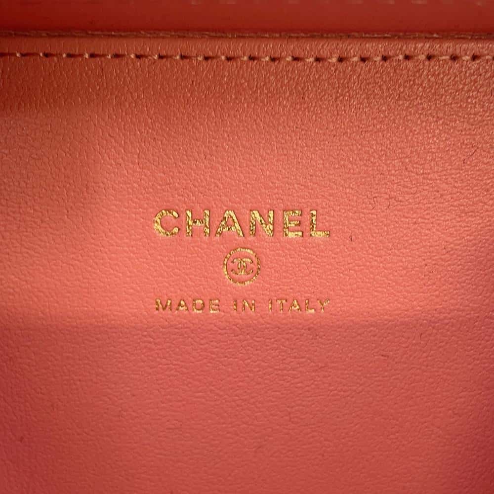 CHANEL Chain Vanity BlackAP2874 Patent Calf Leather