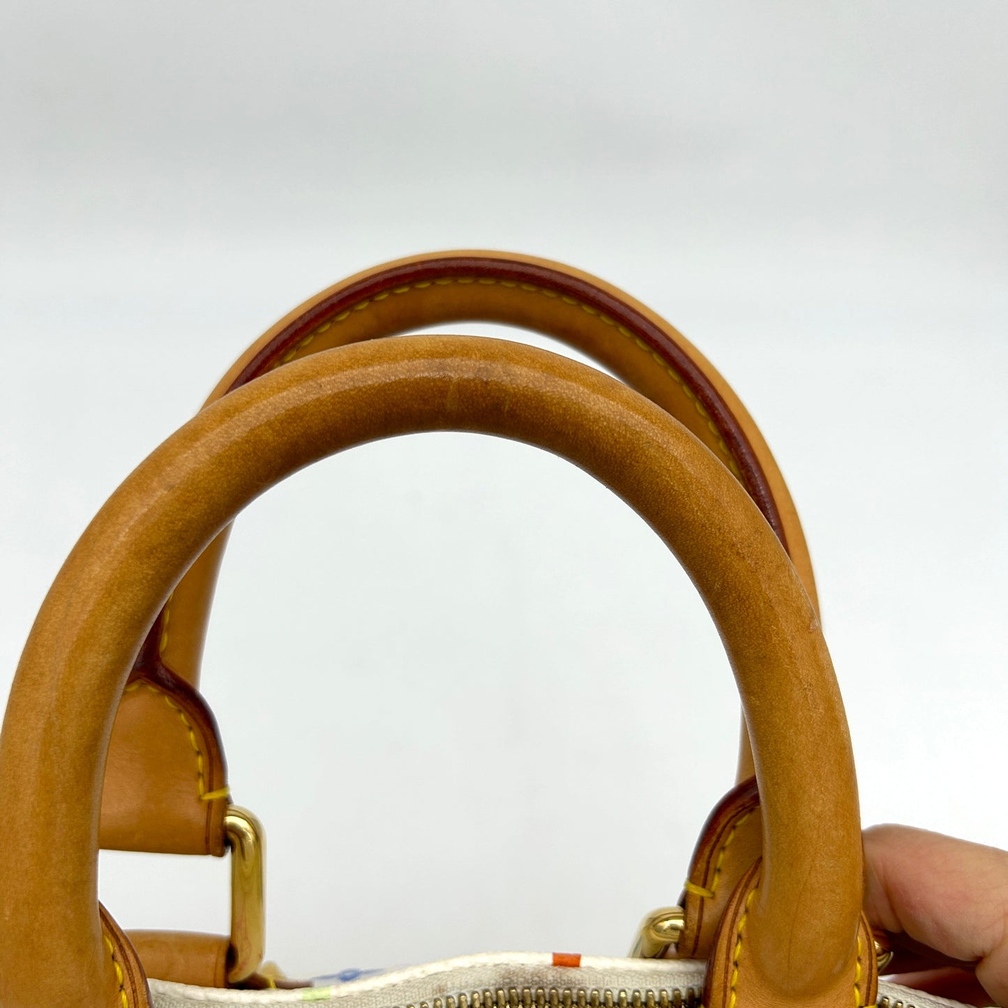 Louis Vuitton White Multicolor Monogram Alma Handbag 2004