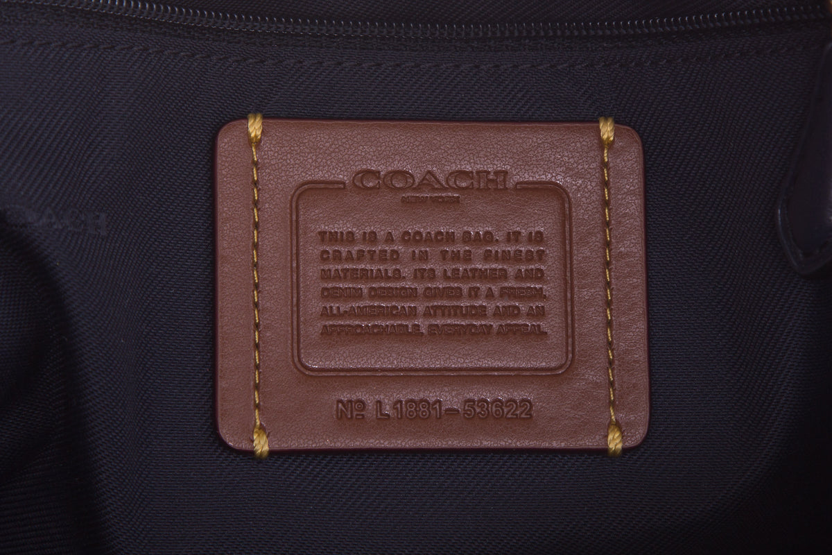 Coach Denim Studded Camera Cross-Body