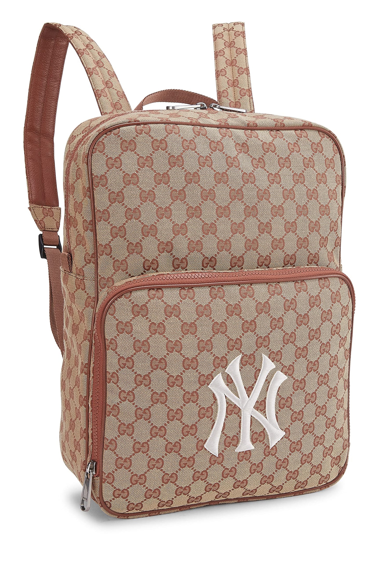 Gucci, Orange GG Canvas New York Yankees Backpack, Pink