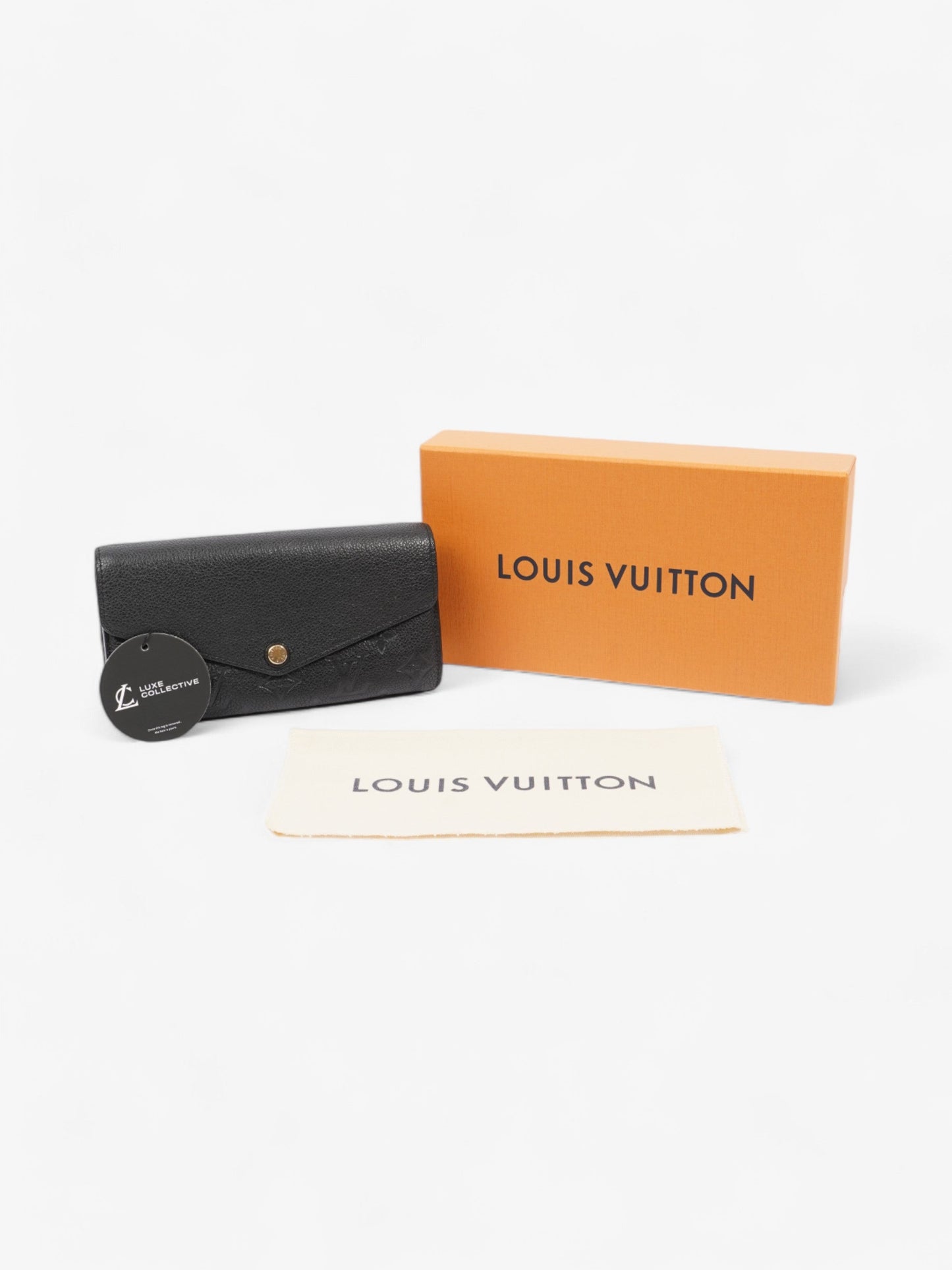 Louis Vuitton Sarah Wallet Black Empreinte Leather