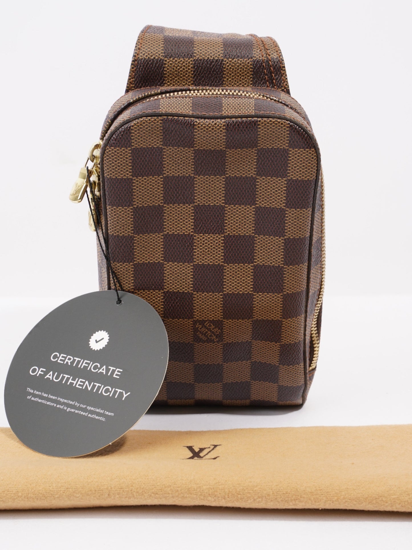 Louis Vuitton Geronimos Damier Ebene Coated Canvas