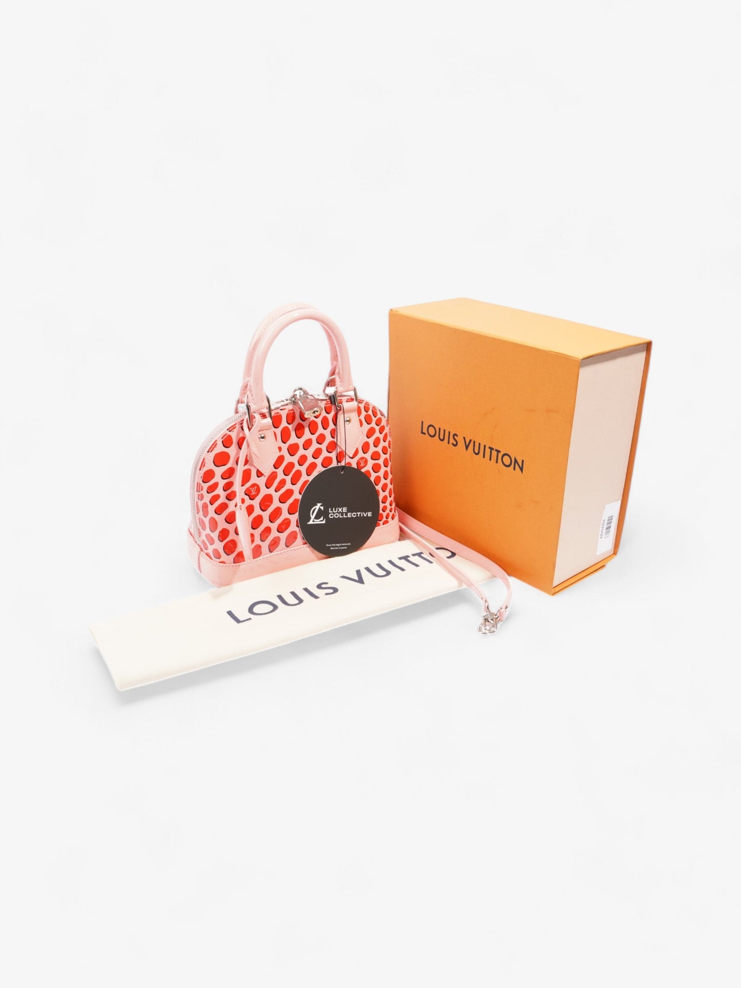 Louis Vuitton Alma Jungle Edition Pink / Red / Monogram Vernis Vernis Leather BB