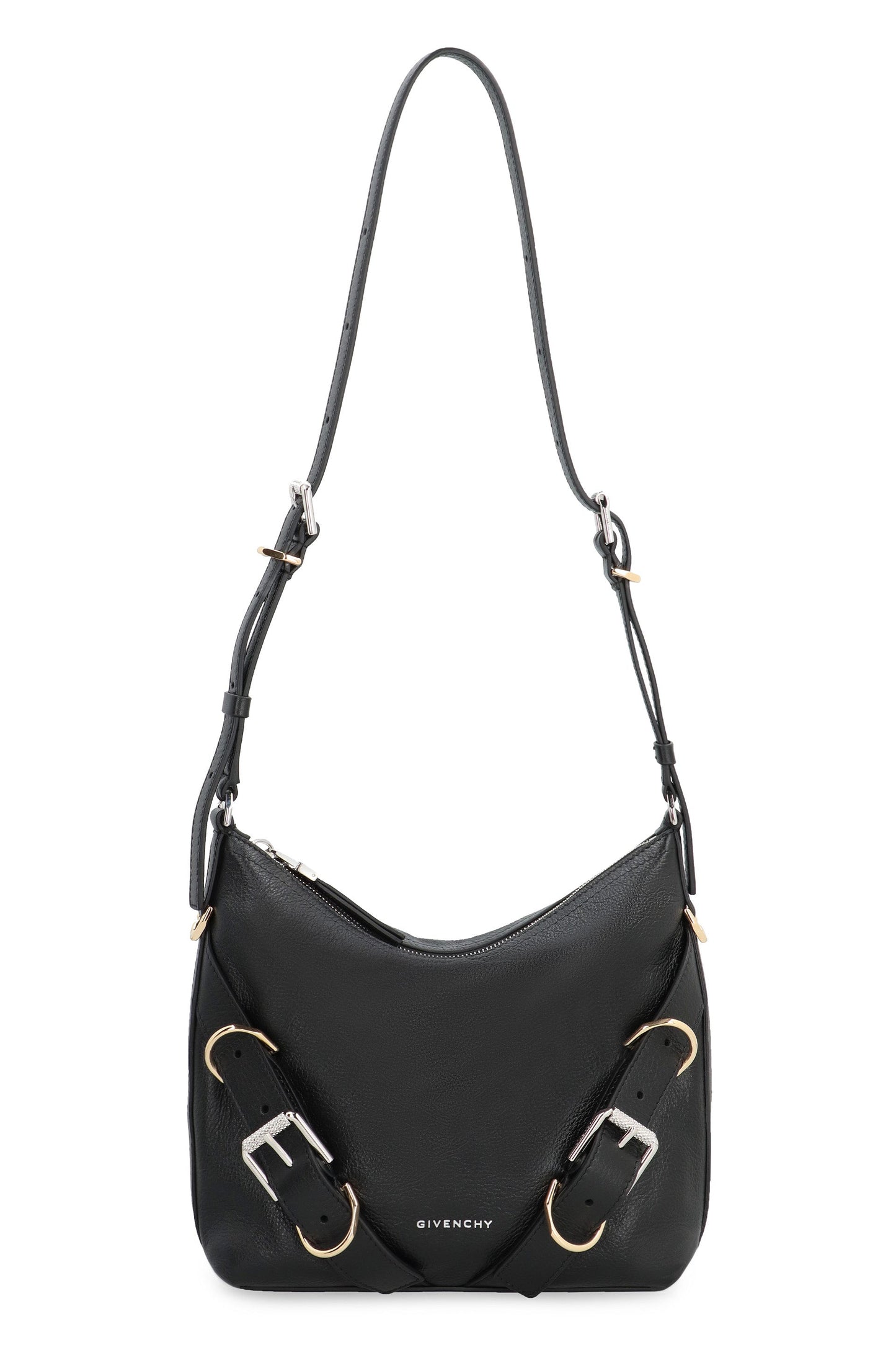 BLACK VOYOU S BAG SILVER LOGO ZIP