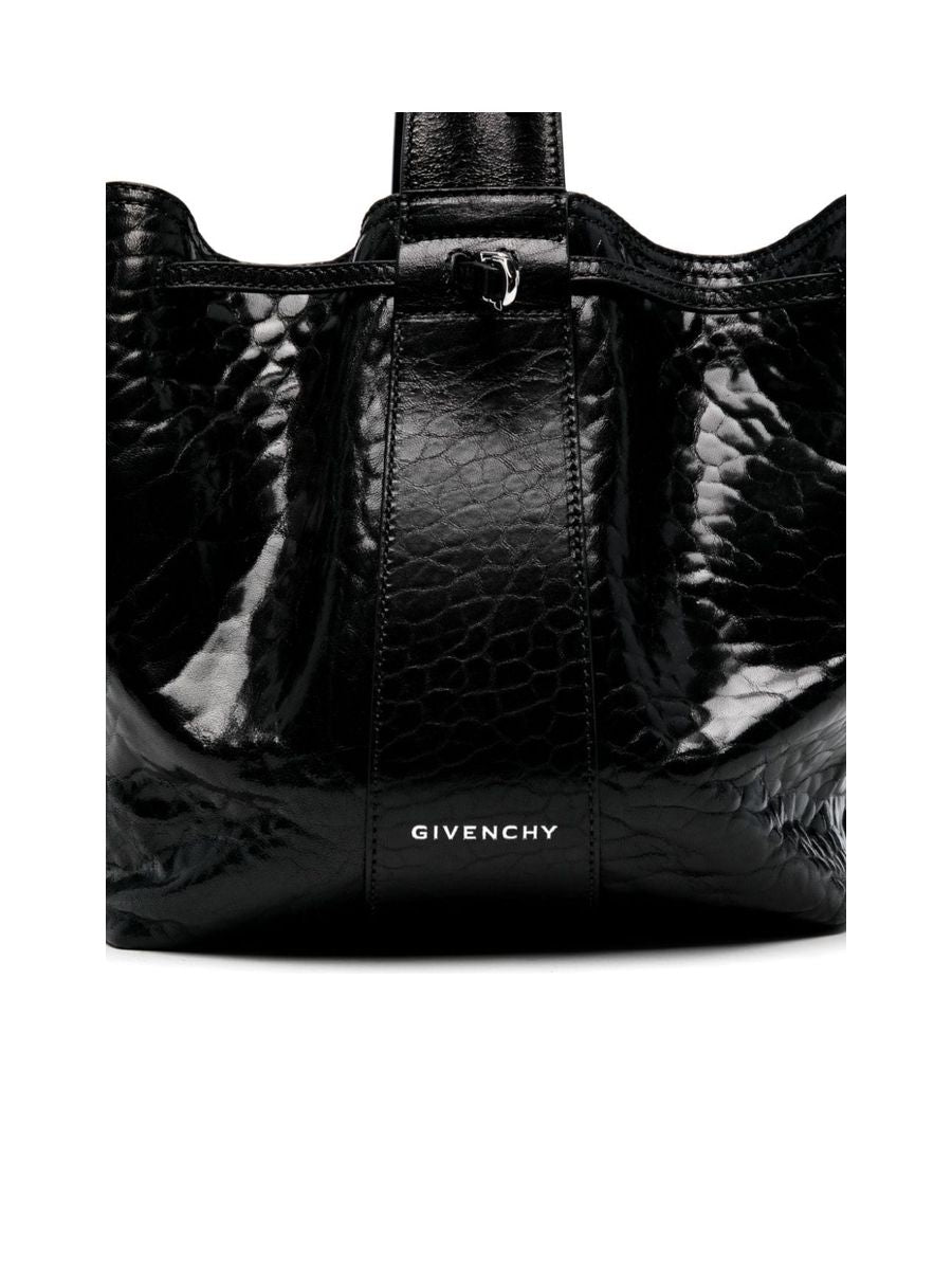 Patent Lambskin Shoulder Bag