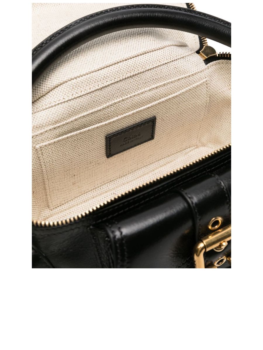 Small Camera Bag in Shiny Leather