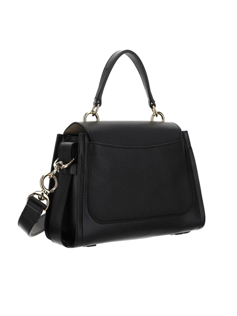 Mini Tess Day Bag in Grained & Shiny Calfskin