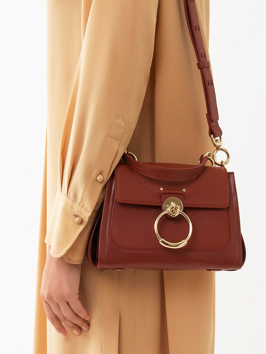 Mini Tess Day Bag in Sepia Brown