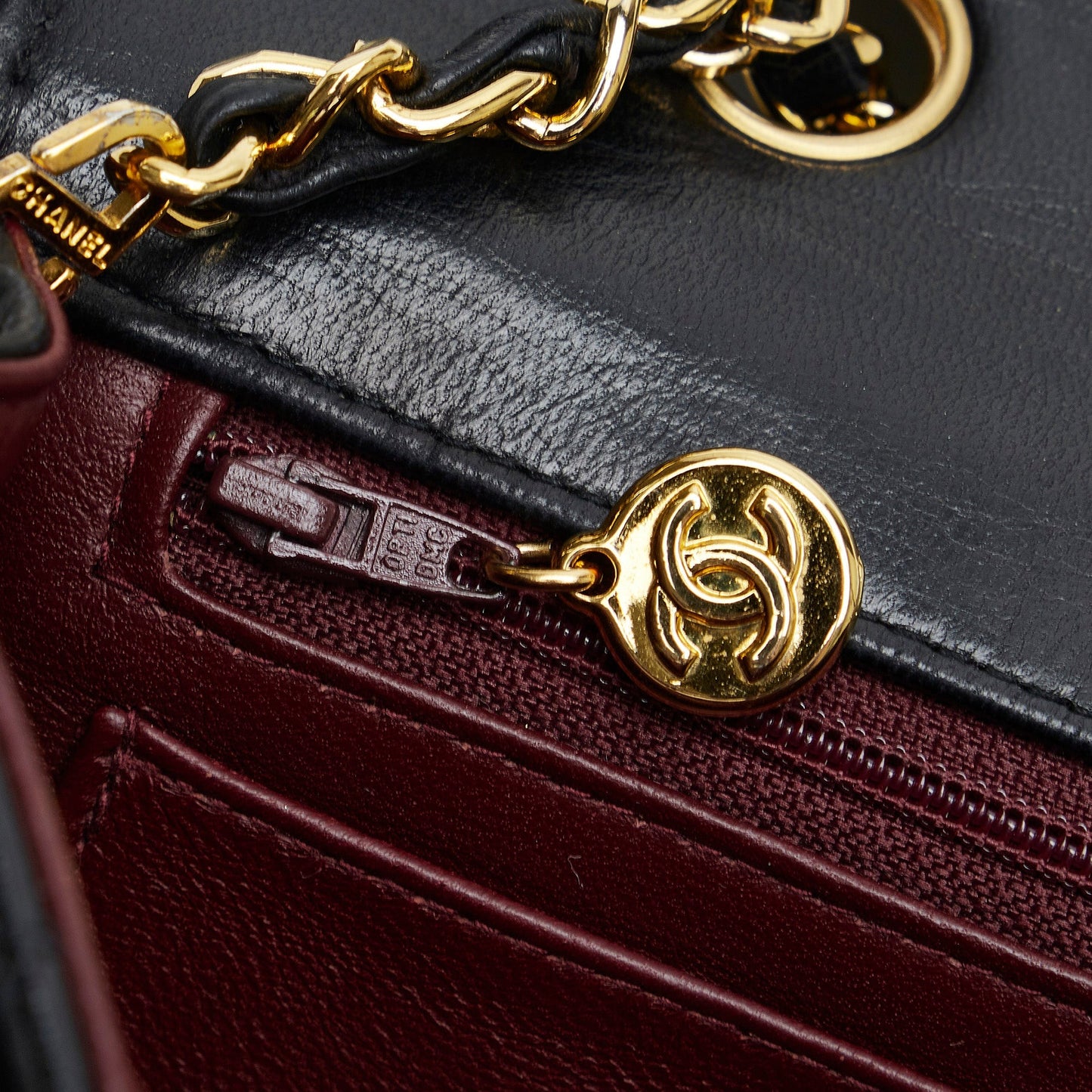 Chanel Diana Medium Black Lambskin Gold
