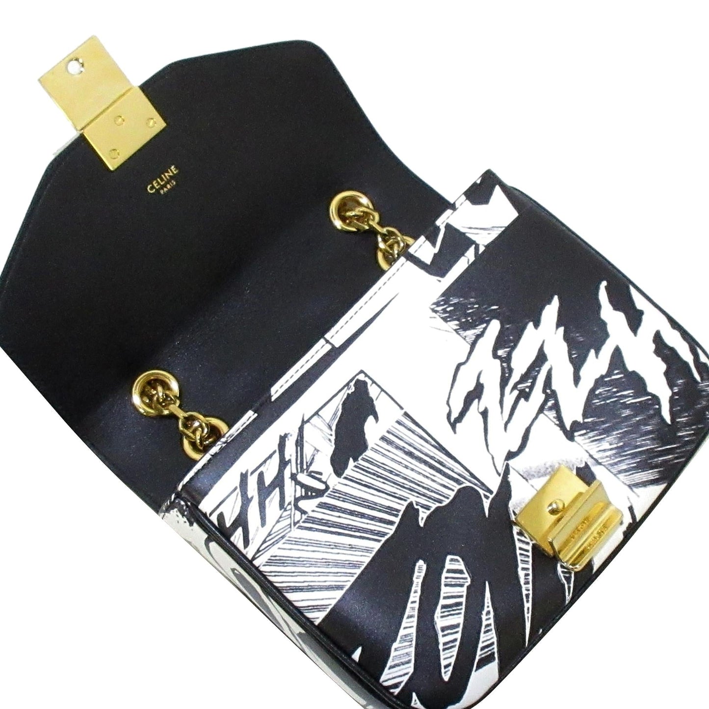 Celine Printed Say C Smooth Shoulder Bag (SHG-35973)