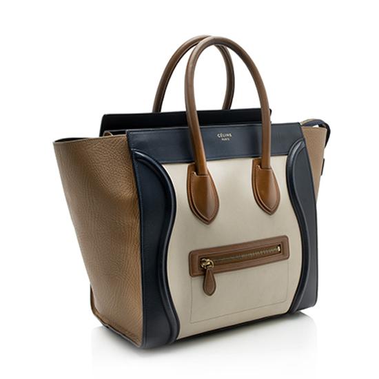 Celine Tricolor Calfskin Mini Luggage Tote - FINAL SALE (SHF-10862)