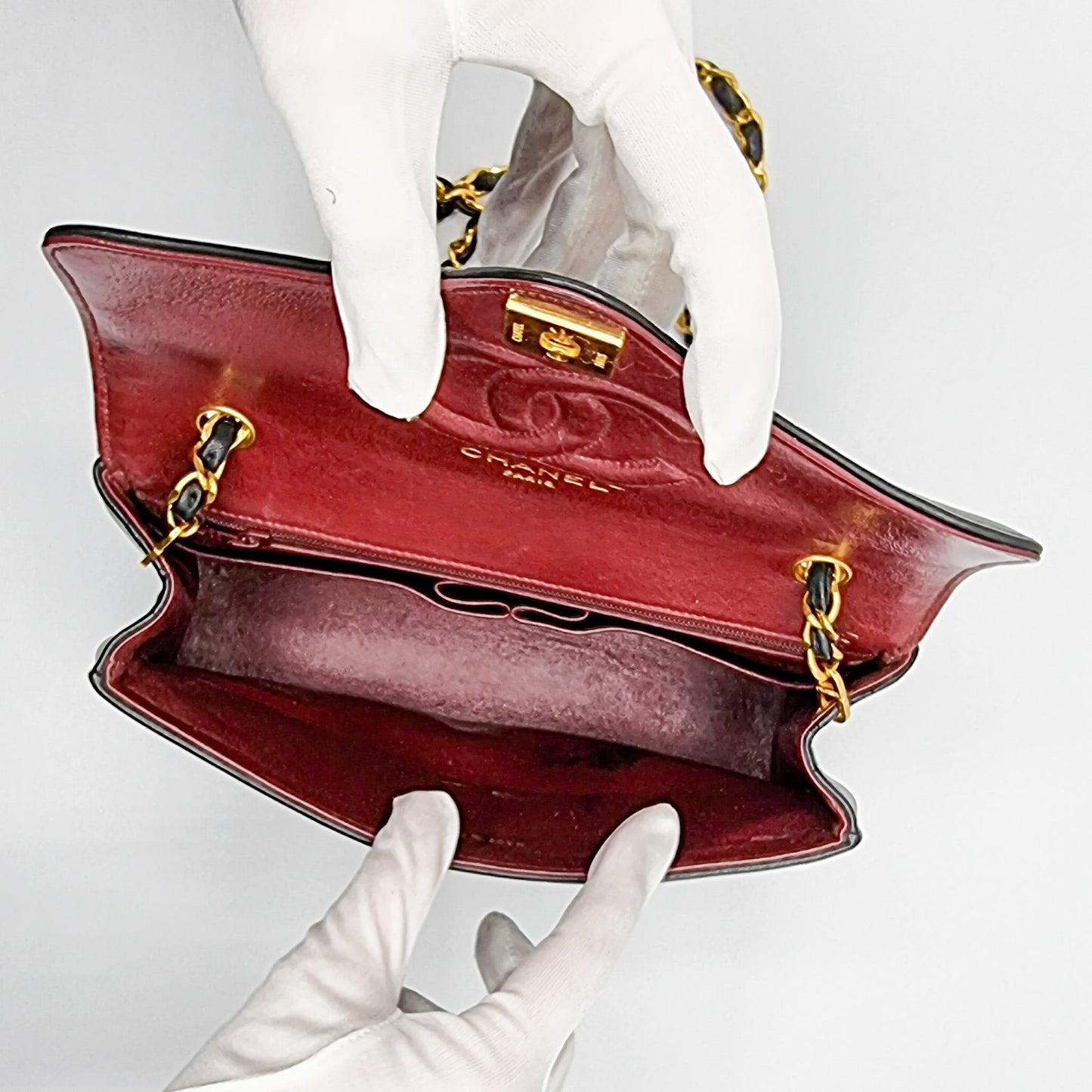 Classic Flap Bag in Black Matelassé Leather