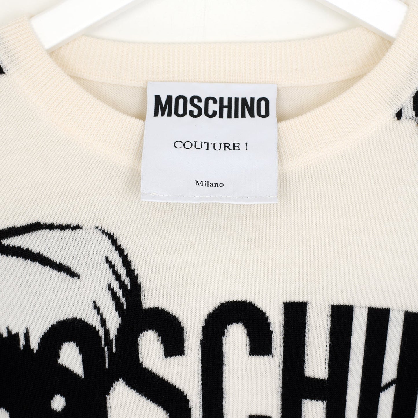 White Pop Art Knitted Sweater