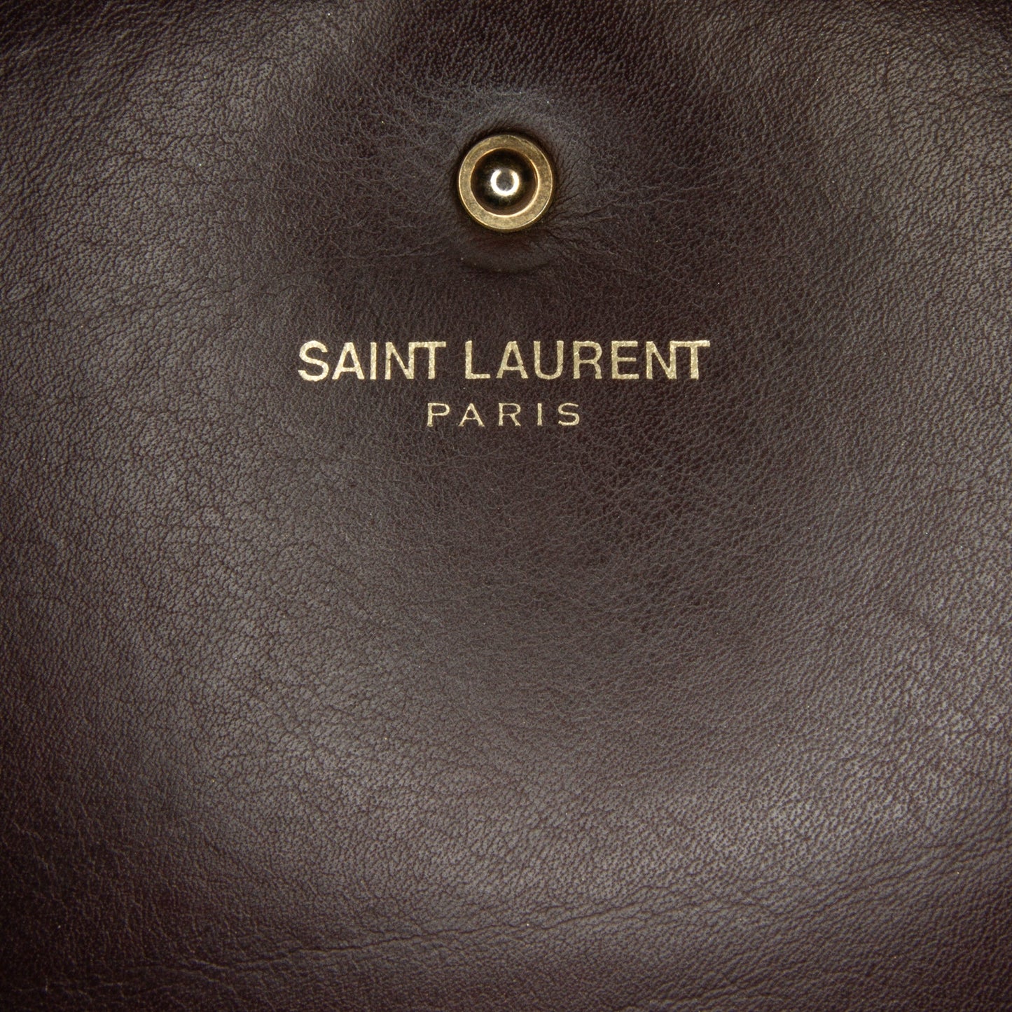 Yves Saint Laurent Chyc Ligne Wallet on Chain Brown