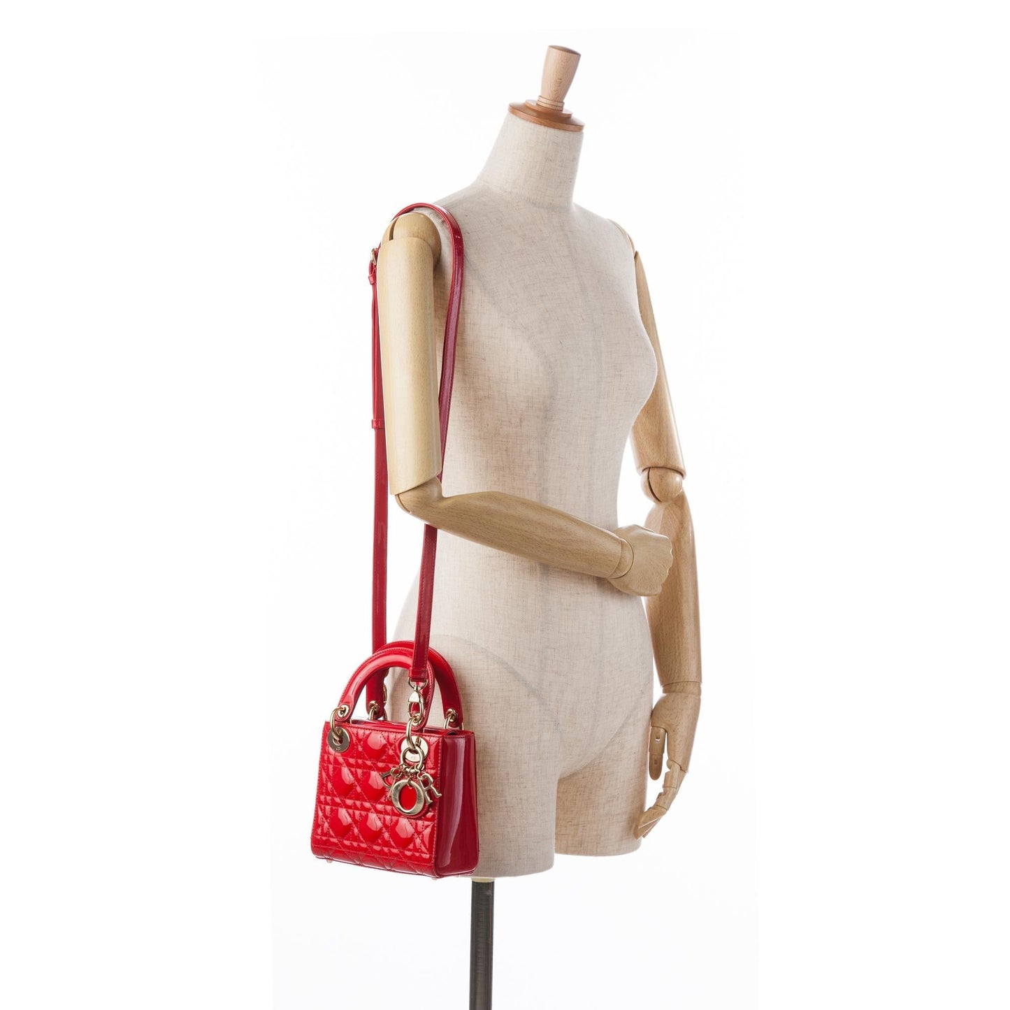 Dior Mini Patent Cannage Lady Dior (SHG-mq5mlX)