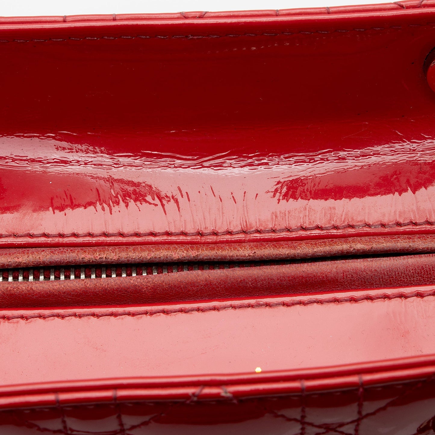 Dior Patent Leather Lady Dior Large Tote (SHF-Fvh4jH)
