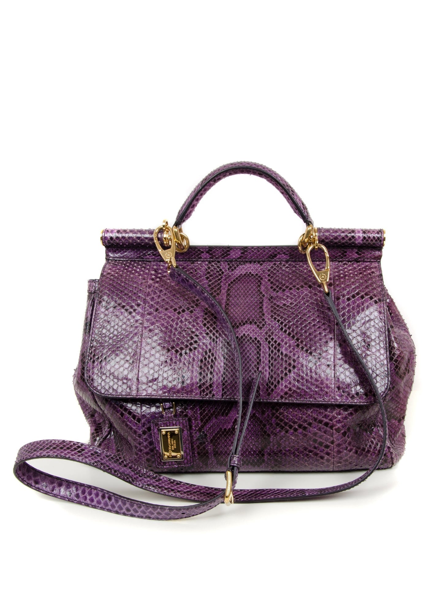 Large Snakeskin Miss Sicily Satchel