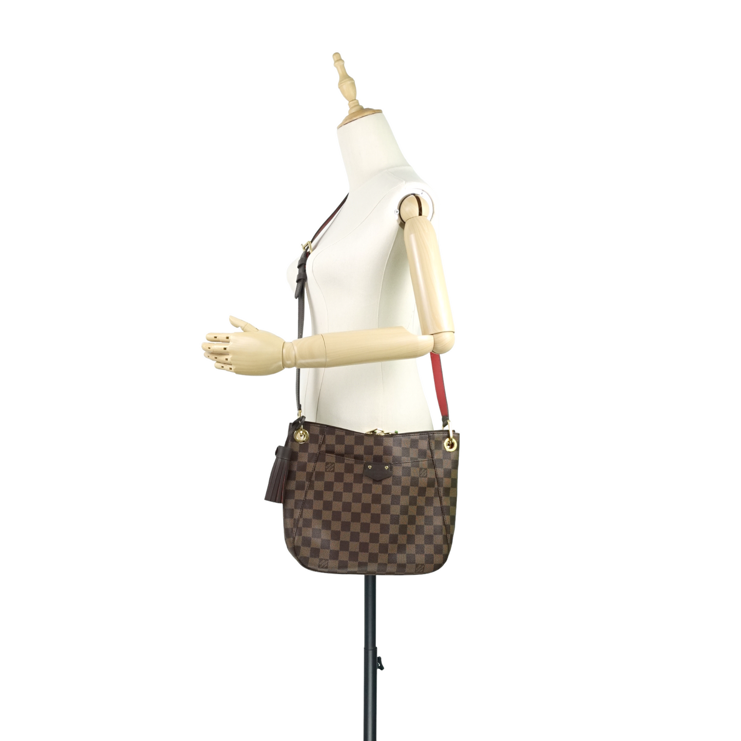 Louis Vuitto South Bank Besace Damier Ebene Canvas Bag