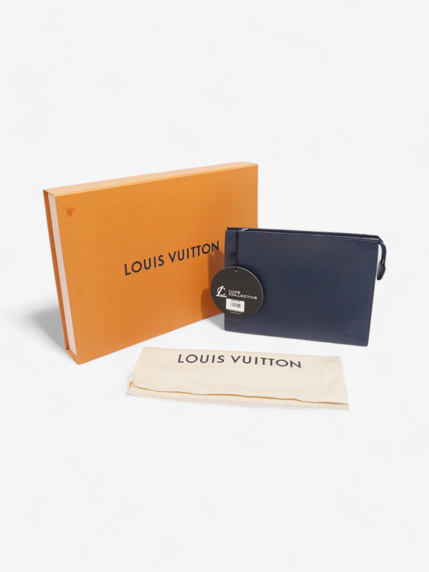 Louis Vuitton Toiletry Pouch Navy Blue Epi Leather 26