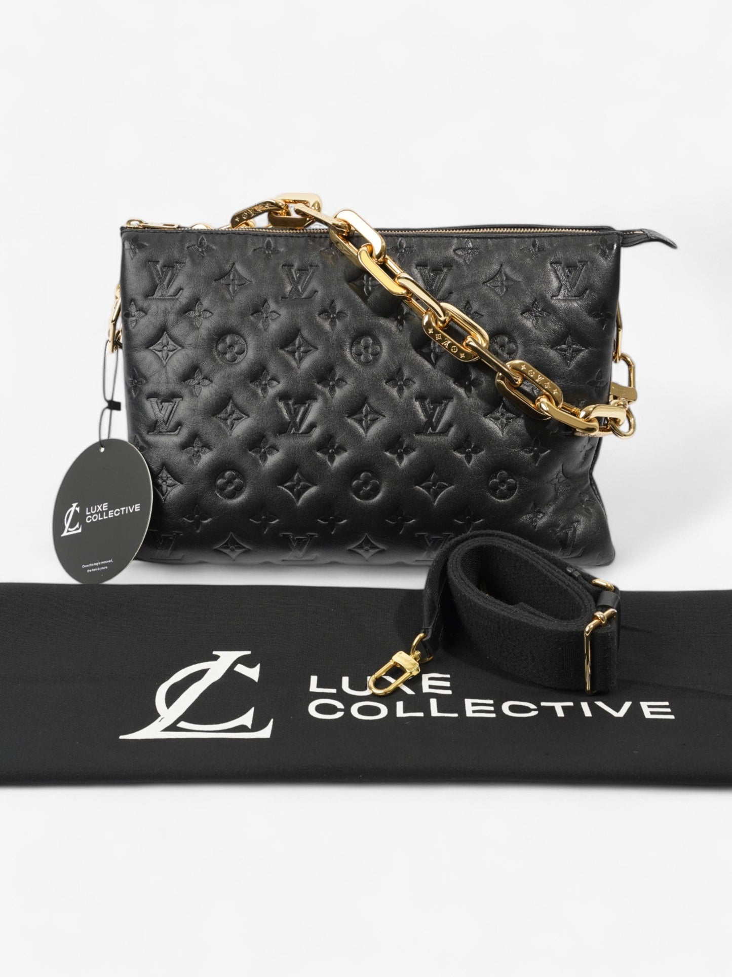 Louis Vuitton Coussin Black Lambskin Leather MM