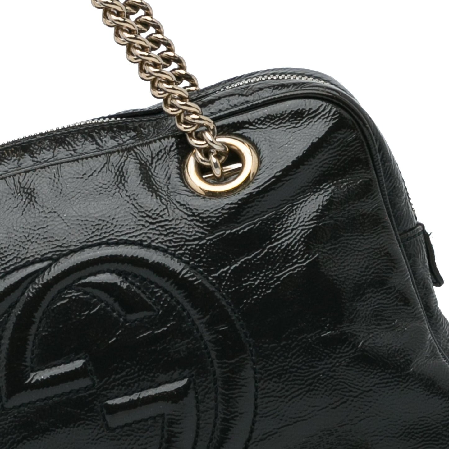 Gucci Patent Soho Chain Shoulder Bag (SHG-EHEZ8m)