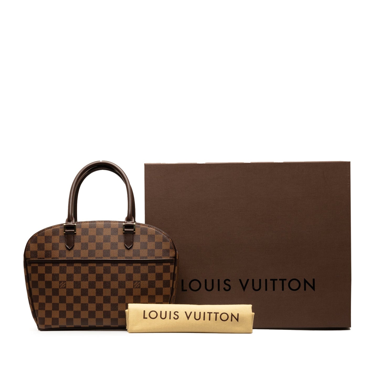 Brown Louis Vuitton Damier Ebene Sarria Horizontal Handbag