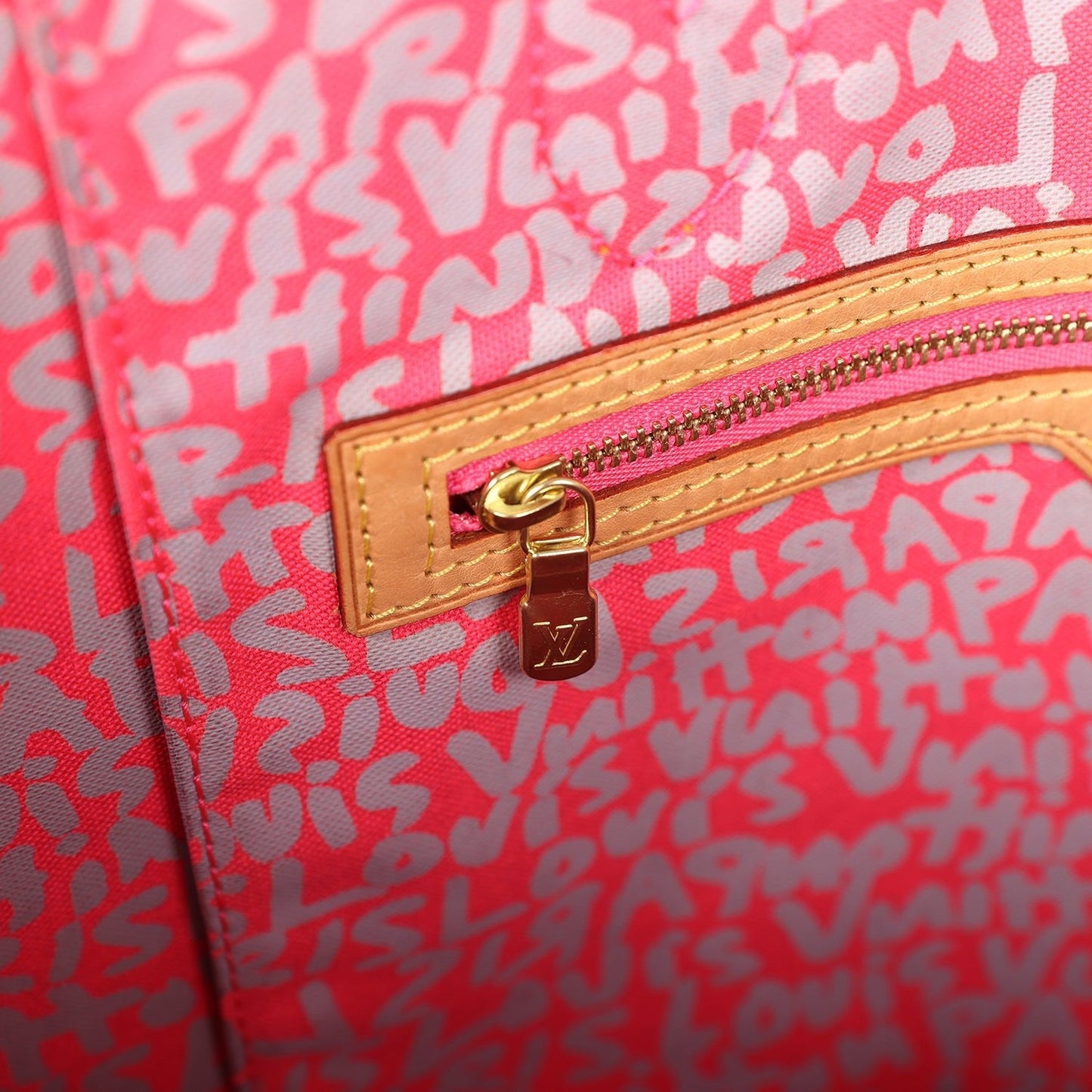 Louis Vuitton X Stephen Sprouse Neverfull GM Fuchsia Pink Monogram Graffiti Gold Hardware