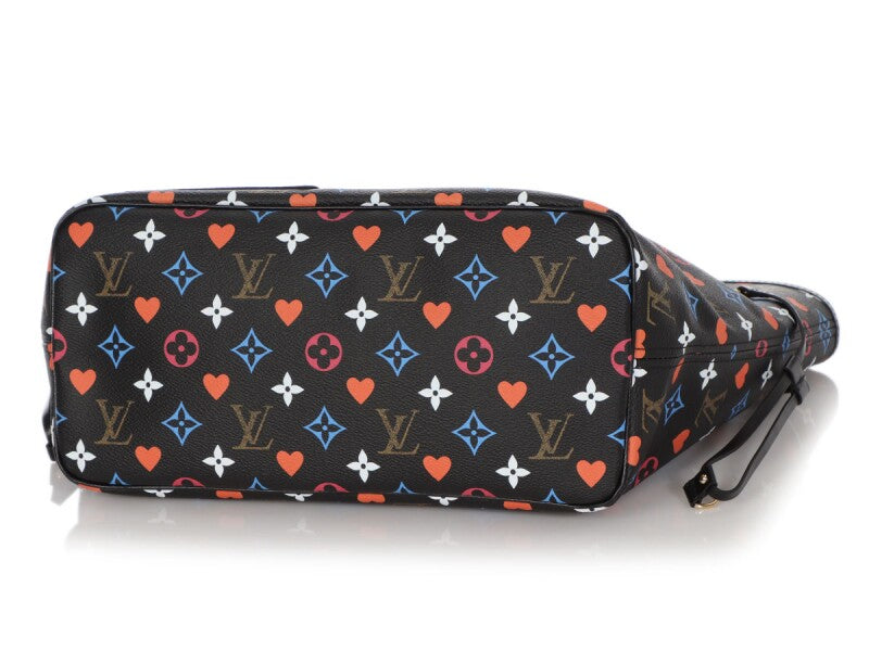 Game On Black Multicolor Monogram Neverfull MM