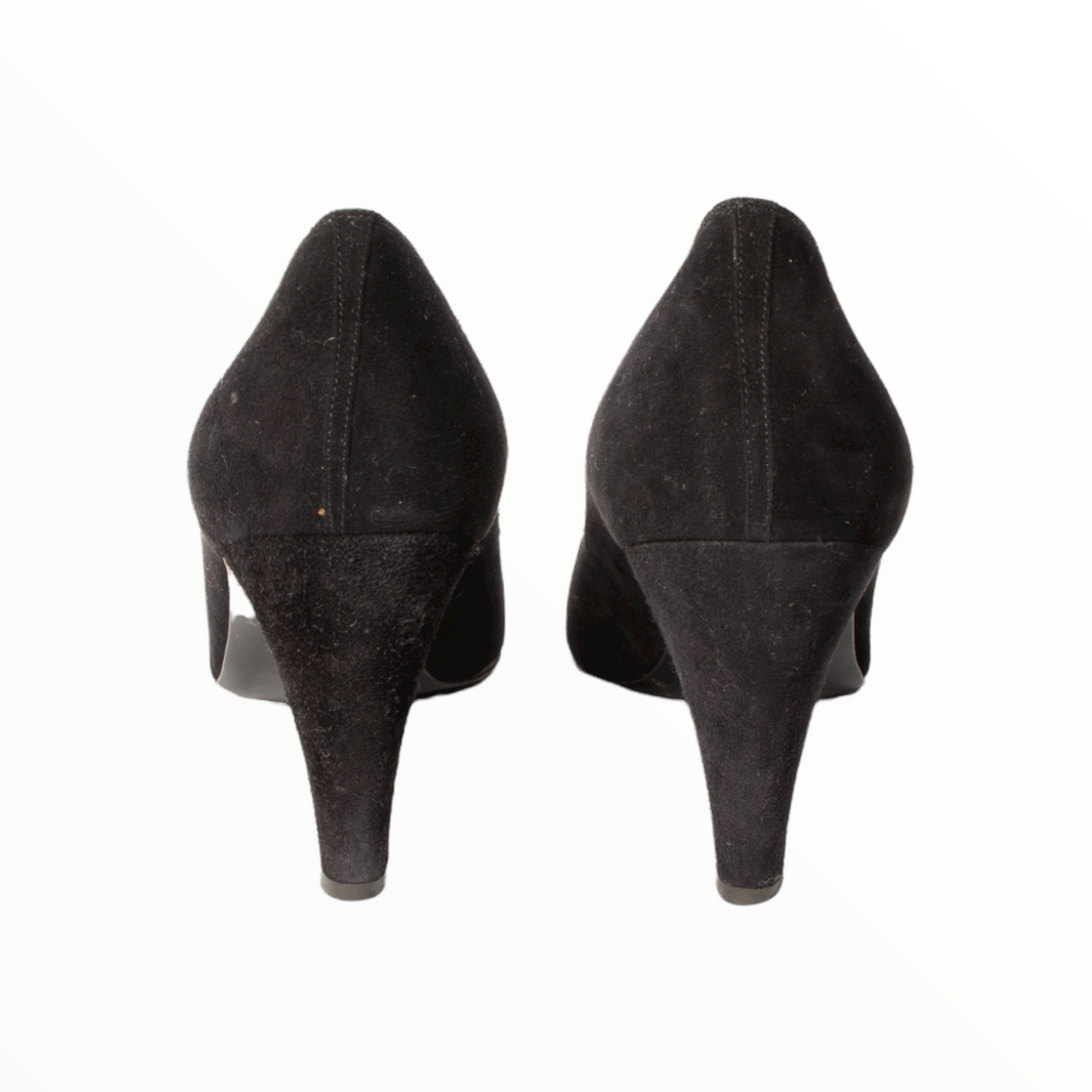 Celine vintage black suede pumps - 37.5 - 1990s