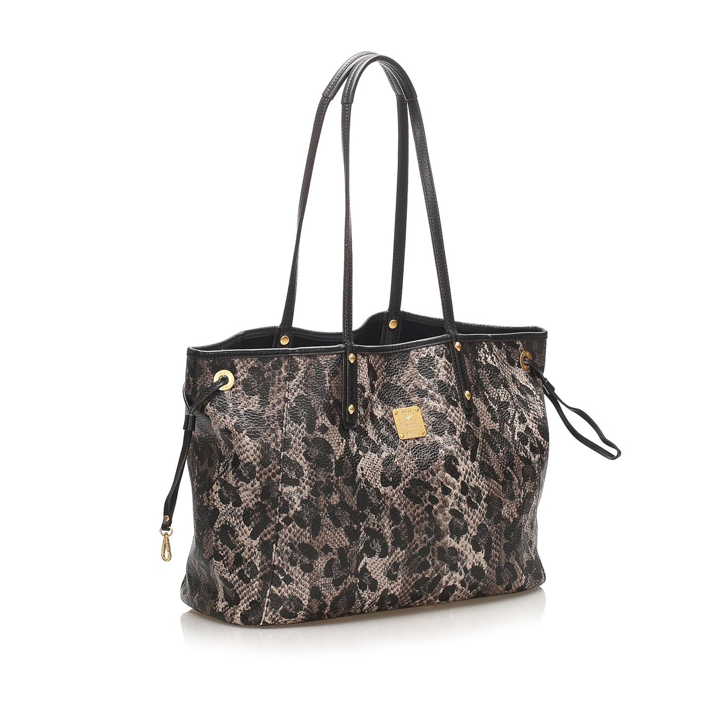 MCM Visetos Leopard Print Leather Tote Bag (SHG-11476)