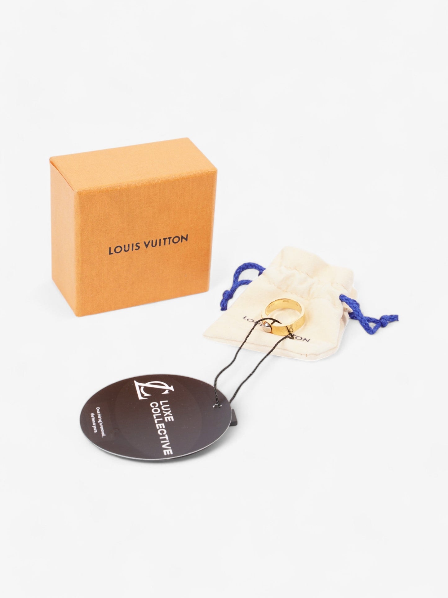 Louis Vuitton Nanogram Ring Gold / Silver Base Metal Small (Circumference - 52mm)